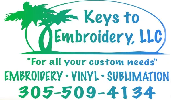 Keys to Embroidery, local Key Largo embroidery, vinyl, and sublimation business supporting Upper Keys Legends youth Flag Football.
